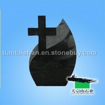 European China black granite tombstones