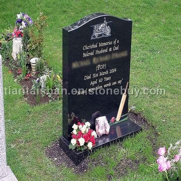 China black granite grave headstones