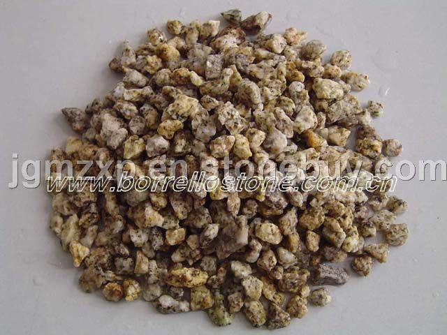 yellow gravel, yellow chippings, yellow sand