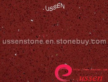 Engineered Red Crystal quartz stone