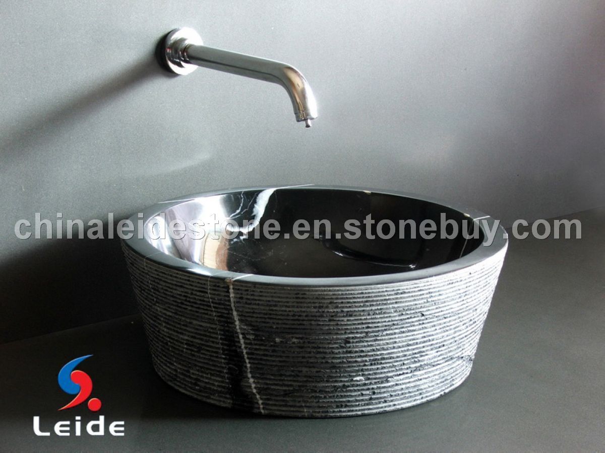 Nero Marquina marble wash basin LD-C005