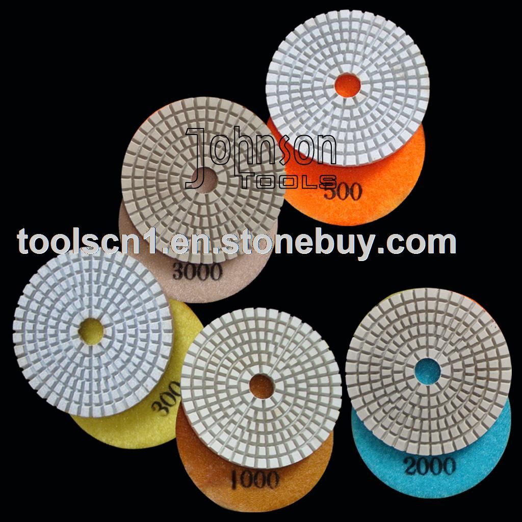 75mm diamond wet polishing pad: white polishing pad