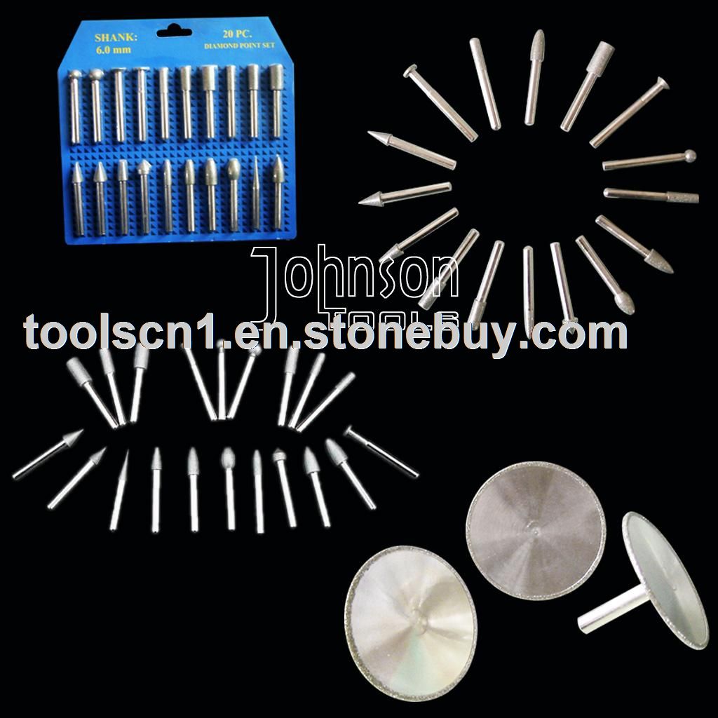 Electroplated diamond mounted point series: grinding tool