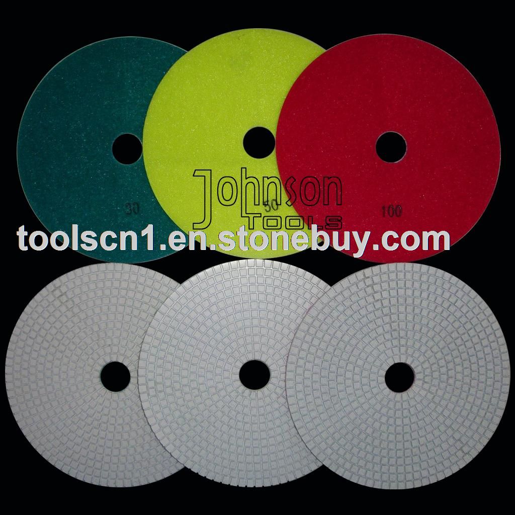 180mm diamond wet polishing pad: white polishing pad