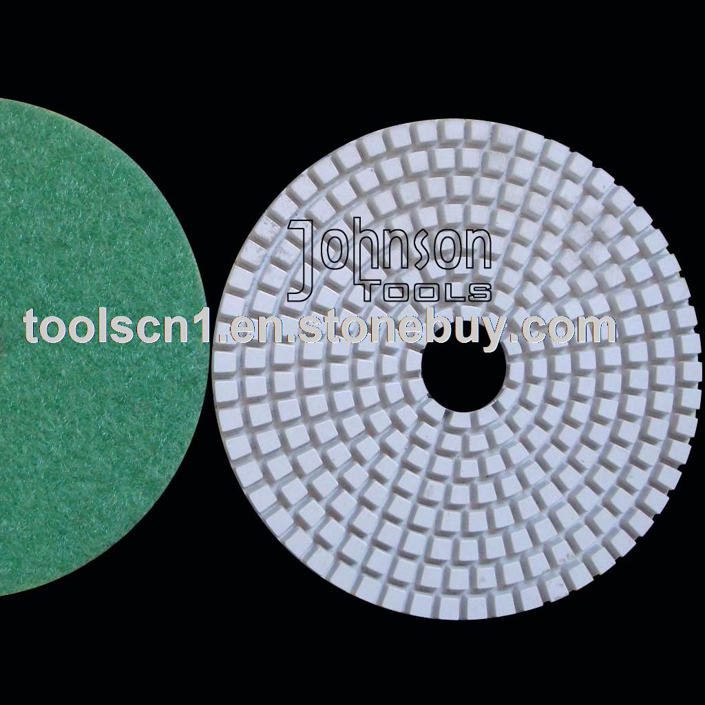 100mm diamond wet polishing pad: white polishing pad