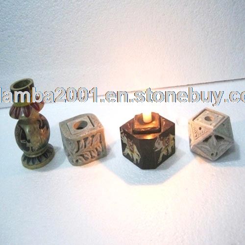 Soapstone Candle Holder