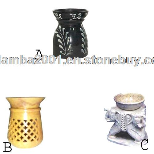 Soap stone Incense Oil Burner ~ Aroma Diffuser ~ Aroma Lamp ~ Air Freshener Oil Burners