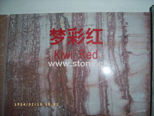 Kiwi Red marble