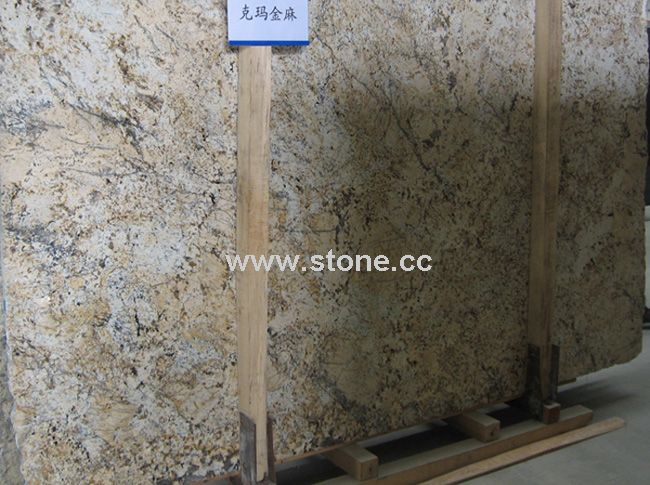 Golden Crema granite slab
