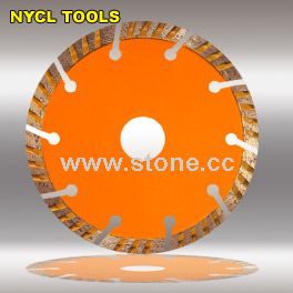 Diamond saw blade--Slanted segmented Turbo