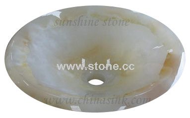 White Onyx Bathroom Sink