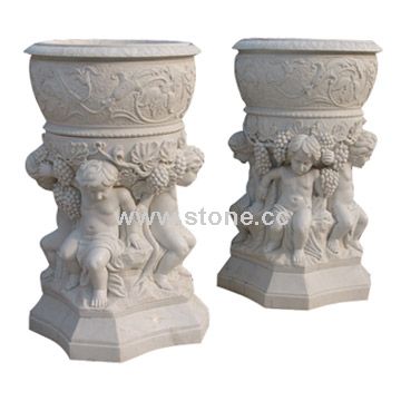 White Marble Boy Pots