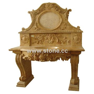 Yellow Marble Table Basin