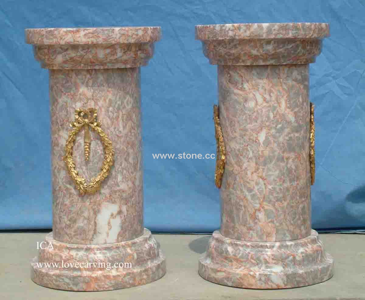 Marble&Bronze inlay-base