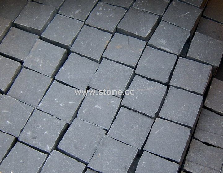 Absolute black granite/basalt sett