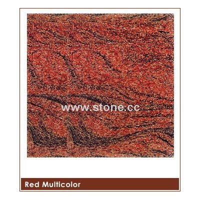 Red Multicolor Counter Top