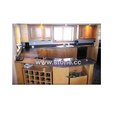 Red Multicolor Counter Top