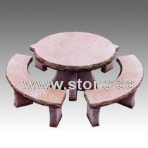 Garden dining table and benches