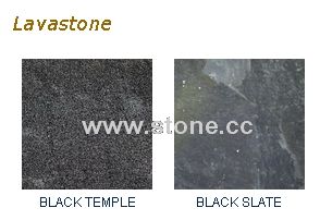 Lava Stone Black Temple Tiles