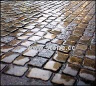 Old sandstone paving