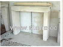 Old stone fireplace surround