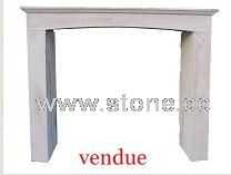 Old stone fireplace surround