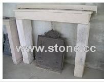Old stone fireplace surround