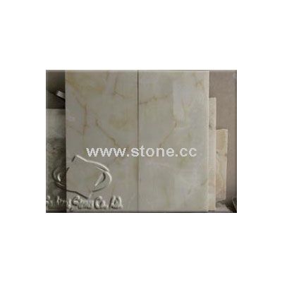 Bookmatched White Onyx slab