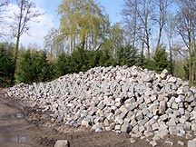 Recycling old paving stones
