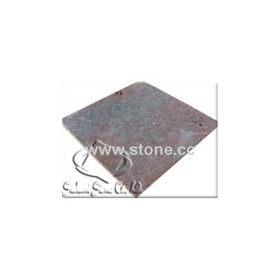 Antiquated red travertine