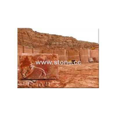 Azar Shahr Red Travertine Block
