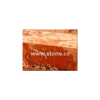 Azarshar Red Travertine Block-Veinless Azarshar Red Travertine Block-Veinless
