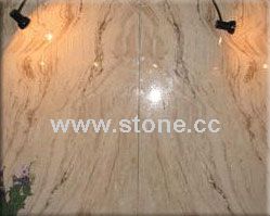 Bookmatched Atashkooh white travertine slab