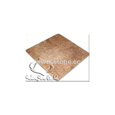 Brown travertine-antiquated