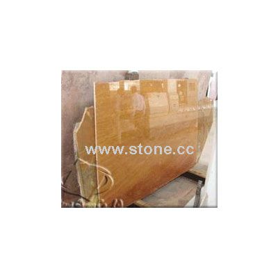 Golden travertine slab