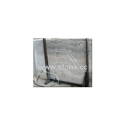 Grey Travertine Slabs-VeinCut