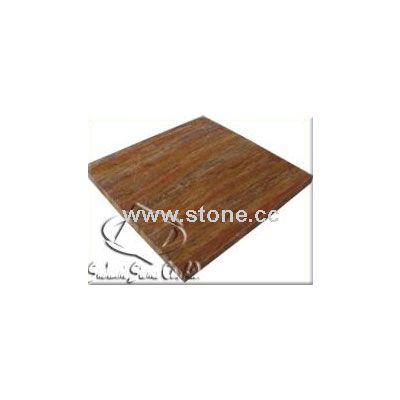 Medium Red Travertine Vein cut-Filled & Polished