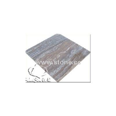 Vein Cut Dark Brown travertine-Filled&Polished