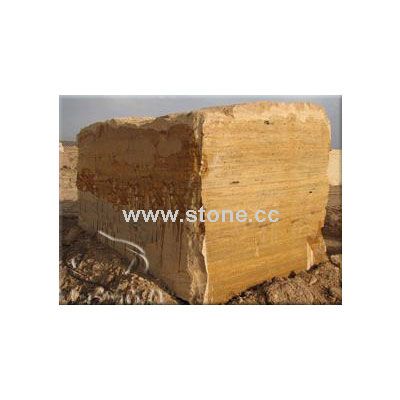 Yellow Travertine Block of Yazd