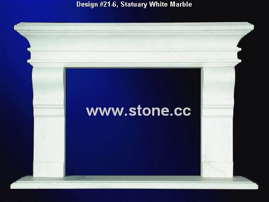 White Marble Fireplace
