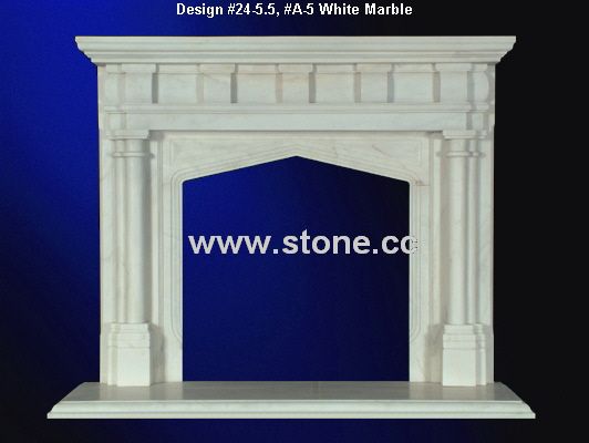 White Marble Fireplace