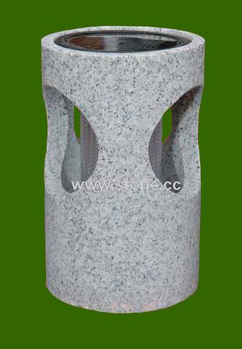 solar lamp in stone
