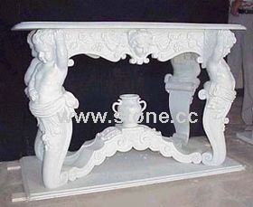 Marble Carving - Table and Bench (QTB007)