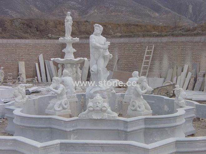 Carved Stone Pool Fountains (SY-F055)