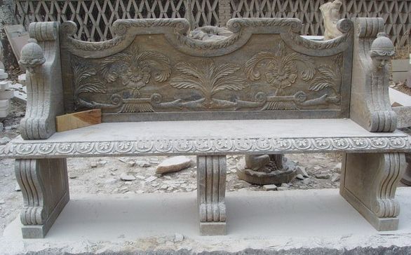 Antique Marble Bench (T080) Antique Marble Bench (T080)