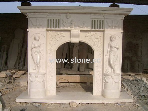 Marble Fireplace (Yellow)