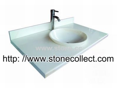 Vanity Top in Pure White Marble with Basin Vanity Top in Pure White Marble with Basin