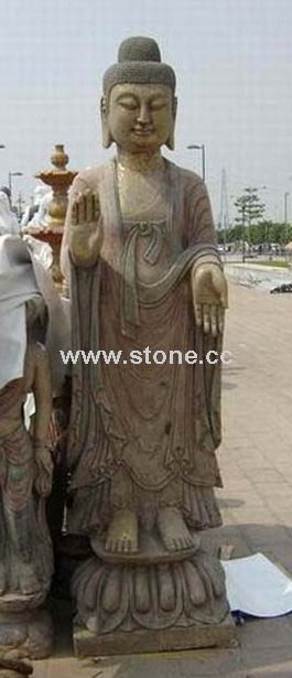 Imitation Antique Marble Standing Tall Buddha (SH377)