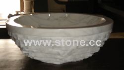 Carrara White Marble Sink