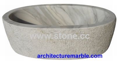 Cream Marble bathtub-MTUB-006